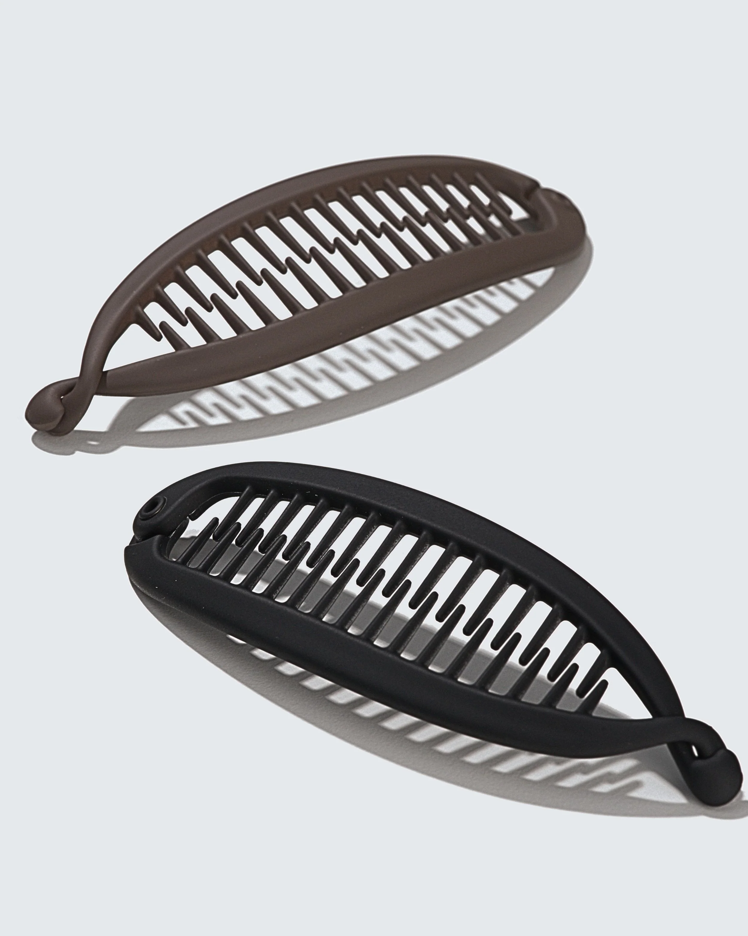 Banana Hair Clips Regular, 2-Pack, Black/Brown