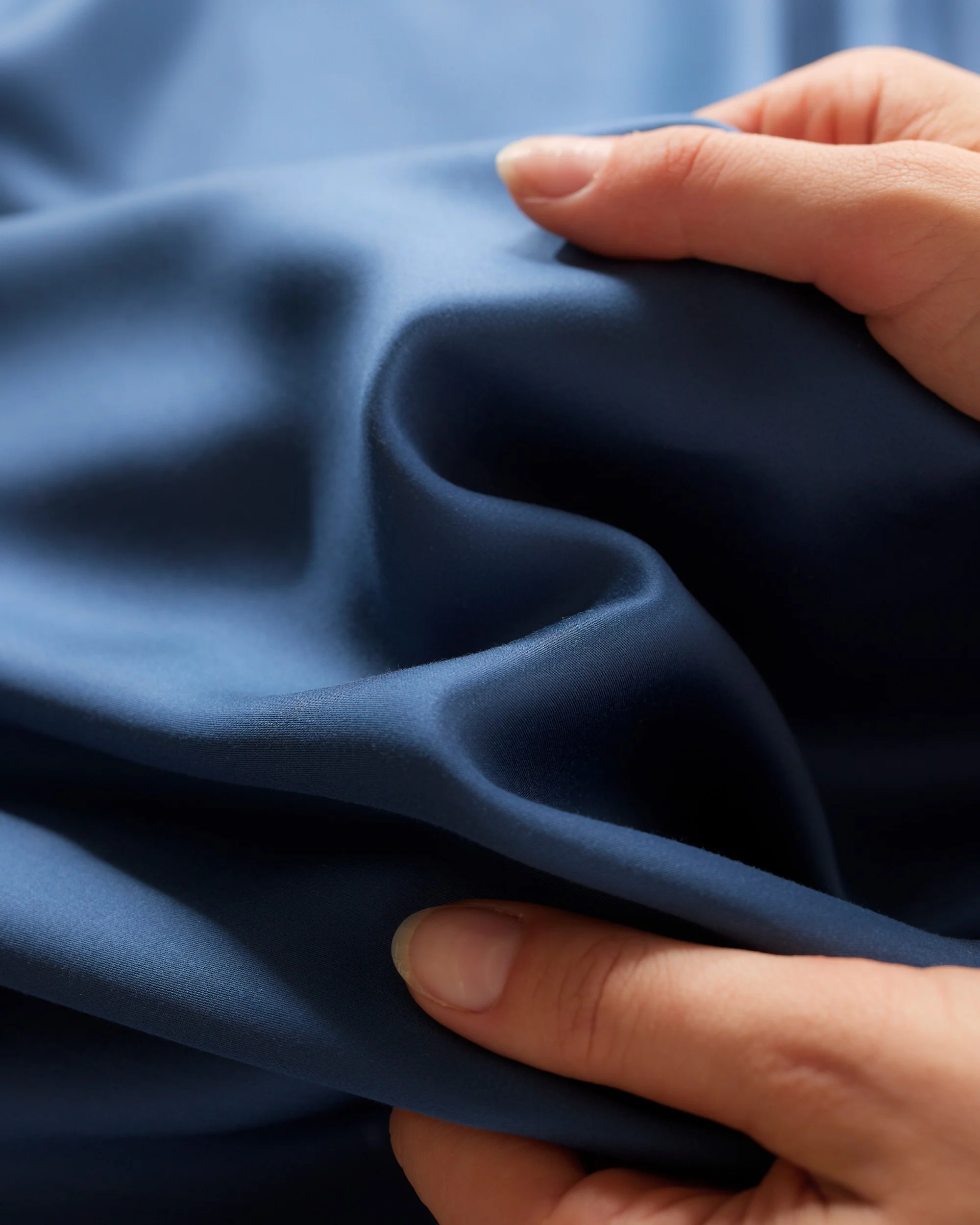 Silky Bamboo Pillowcase, Midnight Blue - Image 2