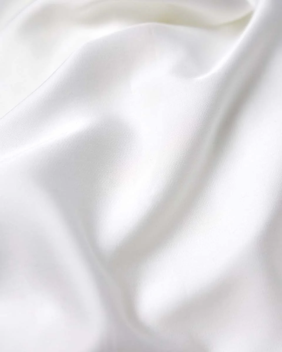 Silky Bamboo Flat Sheet, Pearl White - Image 3