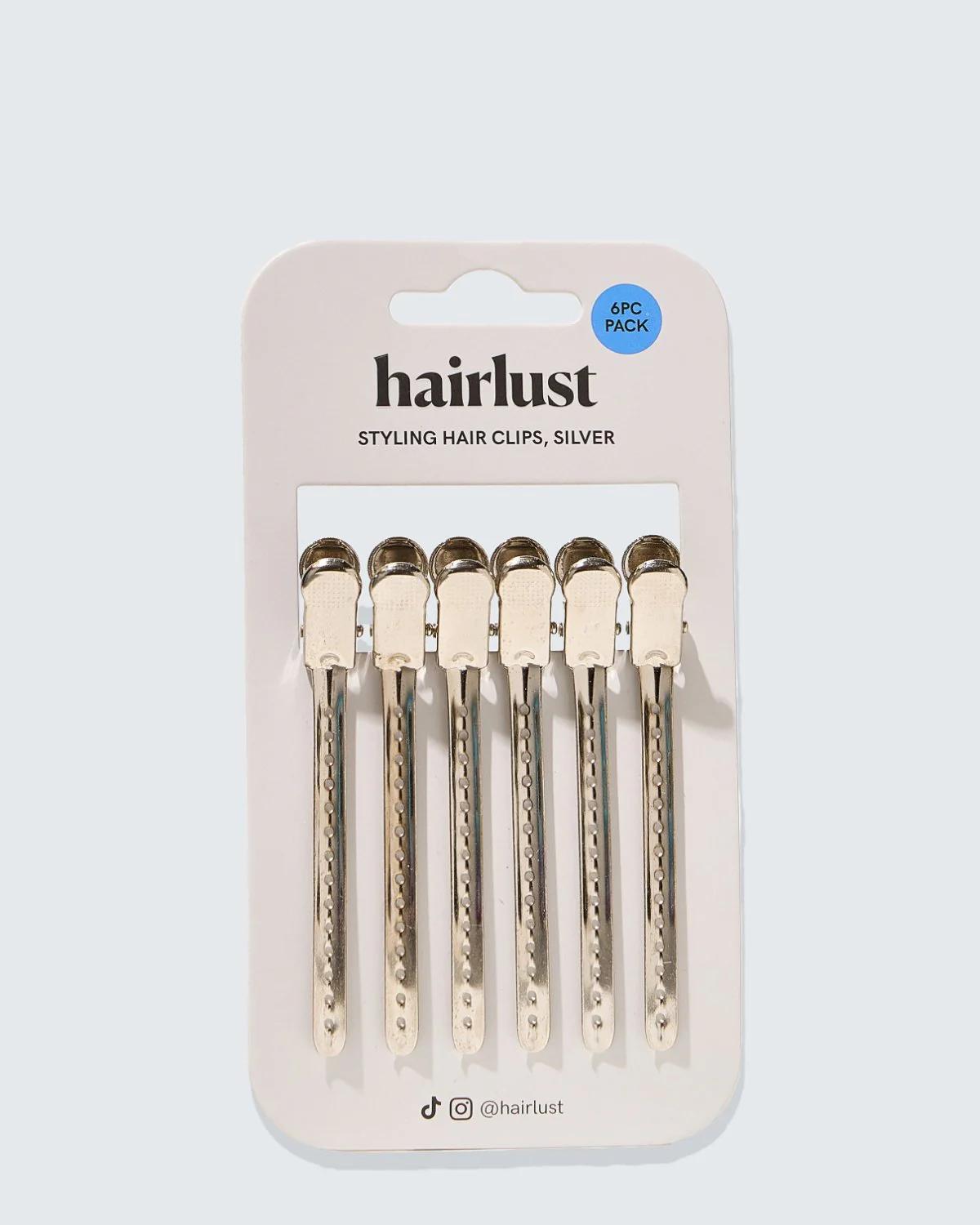 Styling Hair Clips, 6-Pack, Silver - Image 4